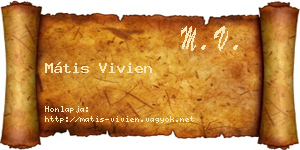 Mátis Vivien névjegykártya